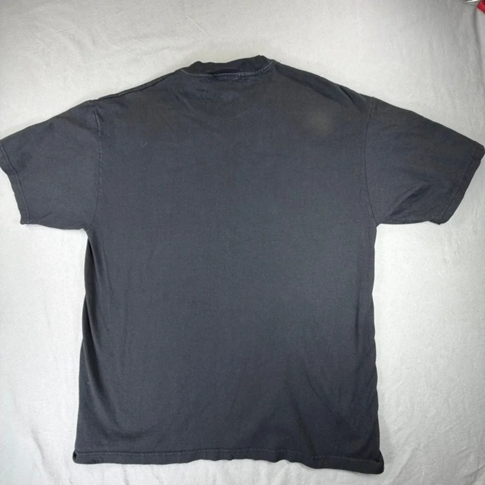 Vintage Walt Disney World Mickey Mouse T XL Faded Black Made in USA Rainbow Logo